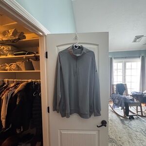 adidas Men's Gray Quarter-Zip Sweatshirt